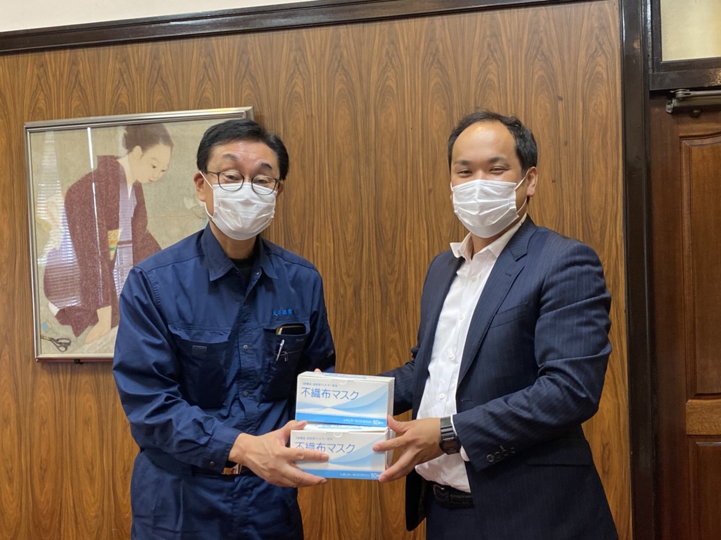 大牟田市の皆様へマスクの寄付をさせて頂きました。（記事はコチラ）